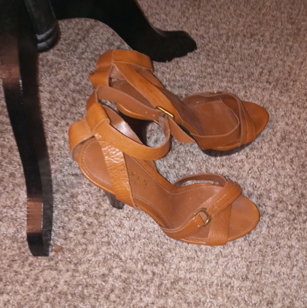 Ralph Lauren ankle strap leather sandal